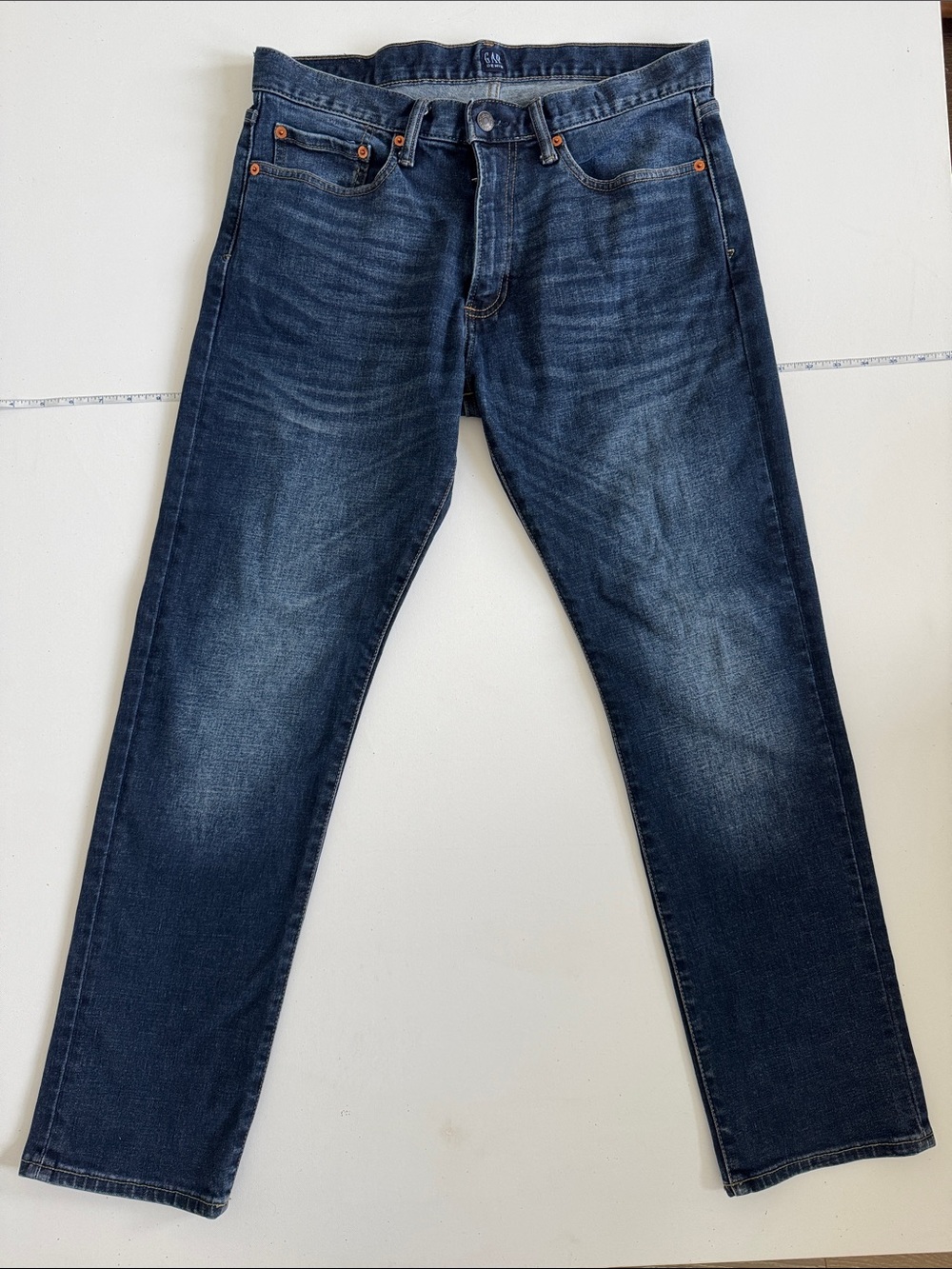 GAP Men's Faded Indigo Straight Jeans